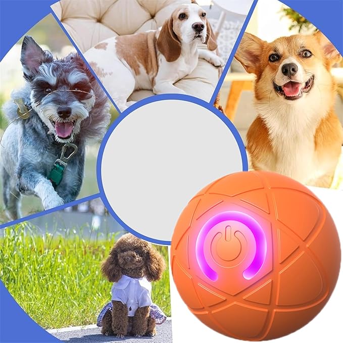 2PCS Shaky Ball Toy for Dogs,Pet Bounce Ball ,Vibrating Dog Ball for Dogs, Automatic Moving Dog Toy Ball,Bouncing Ball for Dogs Interactive Dog Ball,Automatic Moving Dog Toy Ball shaking(Blue+Orange)