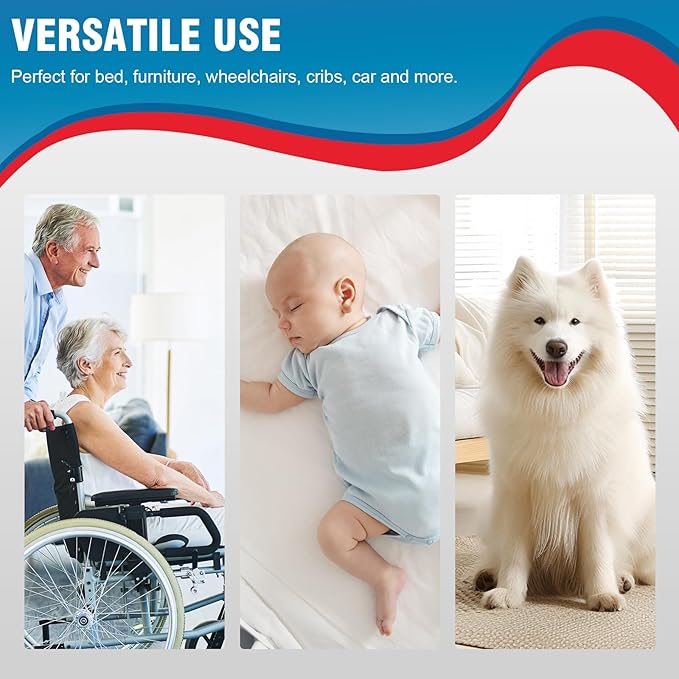 Tear-Resistant Incontinence Bed Pads 40'' x 36'' (50 Count ) with 130 Gram Heavy Duty Disposable Underpads Chucks Pads for Adults, Kids & Elderly | Protection Pads for Bed, Sofa, and Chair