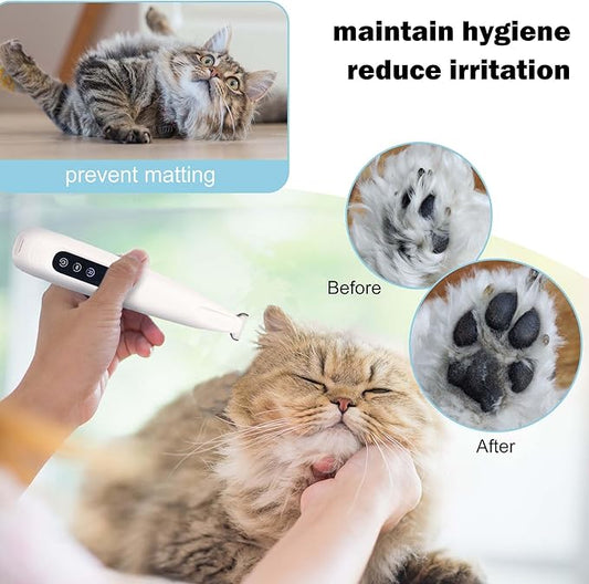 Dog Grooming Kit with LED Light, 18mm Blade Cat Clippers for Grooming, 35dB Low Noise Pet Paw Trimmer, Precision Clippers for Paws, Ears, Face, and Rump, USB Rechargeable, Waterproof IPX4