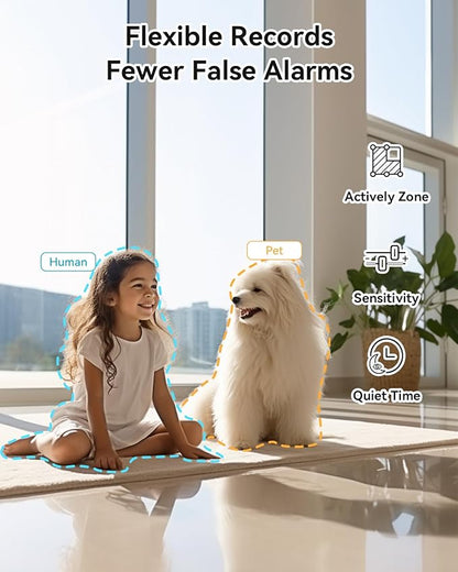 blurams 2K Indoor Camera, Cameras for Home Security with One-Touch Call, Home Camera w/Color Night Vision, Motion Tracking, Cloud & SD Card Storage (2Pack)