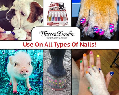 Warren London Pawdicure Dog Nail Polish Pens | Made in USA | Quick Dry, Low Odor, Non-Toxic Dog Accessories | Ideal for Dog Birthday, Dog Costume | Dries in Under 1 Minute | 13 Colors | Pink