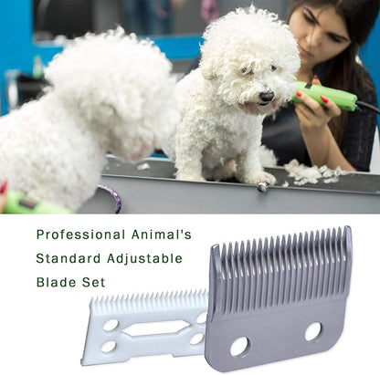 Replacement Clipper Blade Compatible with W-AHL #30-15-10 Pro Ion, Iron Horse, Show Pro Plus, U-Clip, and Deluxe U-Clip，Professional Pet Animal Dog Standard Adjustable Blade Set