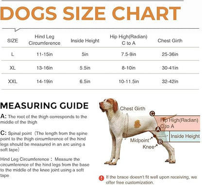 Dog Hip Support Brace - Adjustable Dog Leg Brace for Hip Dysplasia/Arthritis/Pain Relief, Warm & Breathable Luxating Patella Stabilizer, Post-Surgery Recovery(Size L)