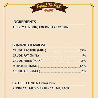 Gootoe Turkey Tendon Dog Treats, Bone (S) 1 lb, USA-Sourced Turkey Tendon, Natural Snack, Premium Puppy Chews, Hypoallergenic, Rawhide Free, Reseal Value Bag, Size for Small Dogs