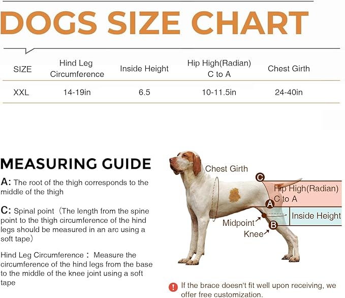 Dog Hip Support Brace for Hip dysplasia,Hip Pain, Dog Hip Brace Support for Luxating Pattela,Hip Brace for Dogs Warm Hip Joint and Relieve Pain,Dog Hip Dysplasia Brace(XXL)