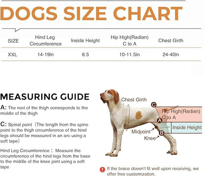 Dog Hip Support Brace for Hip dysplasia,Hip Pain, Dog Hip Brace Support for Luxating Pattela,Hip Brace for Dogs Warm Hip Joint and Relieve Pain,Dog Hip Dysplasia Brace(XXL)
