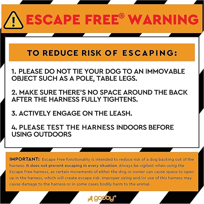 Gooby Escape Free Easy Fit Harness - Blue, Small - No Pull Step-in Patented Dog Harness with Quick Release Buckle for Small to Medium Dogs