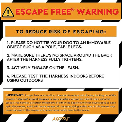 Gooby Escape Free Easy Fit Harness - Blue, Small - No Pull Step-in Patented Dog Harness with Quick Release Buckle for Small to Medium Dogs