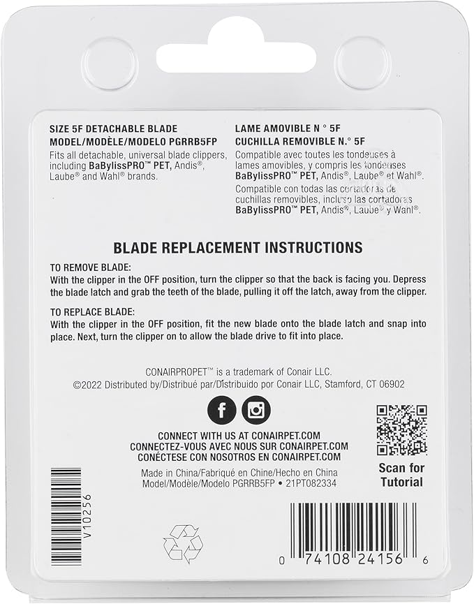 CONAIRPRO dog & cat Size 5F Replacement Blade, 6.3mm (PGRRB5FP)
