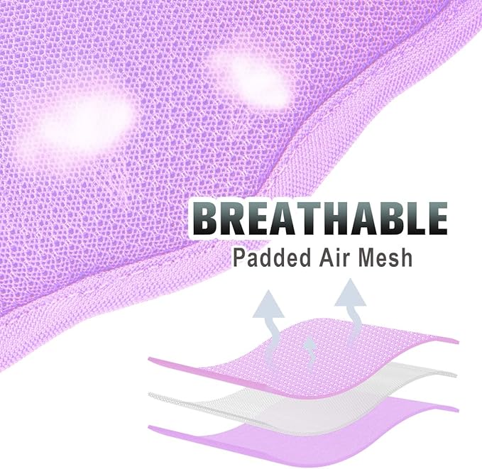 BARKBAY No Pull Dog Harness Large Reflective Dog Harness with Front Clip and Easy Control Handle for Walking Training Running with ID tag Pocket(Violet Purple,L)