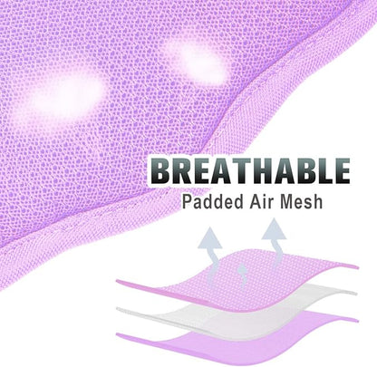 BARKBAY No Pull Dog Harness Large Reflective Dog Harness with Front Clip and Easy Control Handle for Walking Training Running with ID tag Pocket(Violet Purple,L)