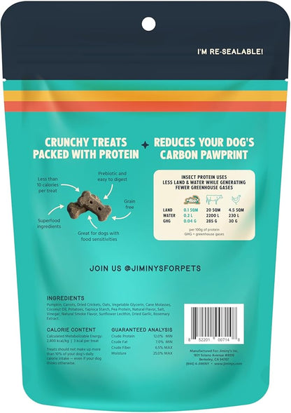 Jiminy's Original Cricket Cookie Dog Treat, Hypoallergenic, 5oz, Peanut Butter & Pumpkin (Pack of 1)