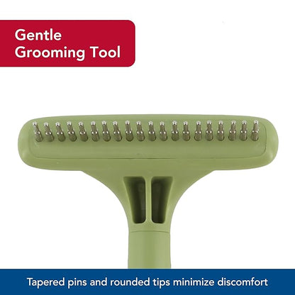 Coastal Pet Safari Dog Single Row Rotating Pins Undercoat Rake Dog Grooming Rake - Gentle Dematting Comb for Dogs - Effective Deshedding Comb - Pet Grooming Tools - Single Row