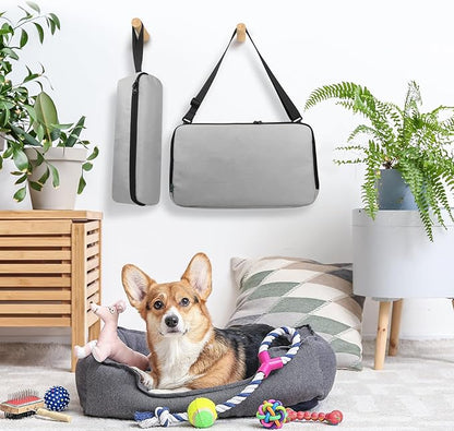Beautyflier Pet Grooming Supplies Organizer, Protective Tote Bag Case for Pet Grooming Kit & Vacuum Suction Dogs Cats Hair, Travel Pouch Bag for Pet Dog Grooming Vacuum Kit, Bag Only (Gray)