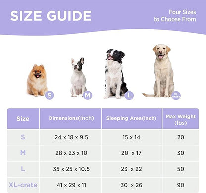 Lesure Orthopedic Dog Bed Sofa for Extra Large Dogs, Waterproof Dog Couch with Removable Washable Cover, Cute Aesthetic Pet Sofa Couch with Egg Crate Foam(41" x 29" x 11", Pink)