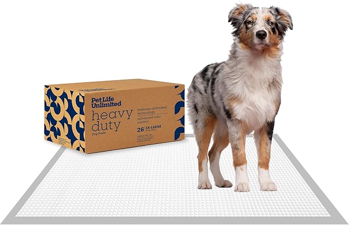 Pet Life Unlimited Heavy Duty Triple Extra Large Puppy Pads – 36" x 36", 26 Count (3XL) | Dog Training Pads with Odor Controlling Wetness-Activated Wild Bergamot Scent | USA Made
