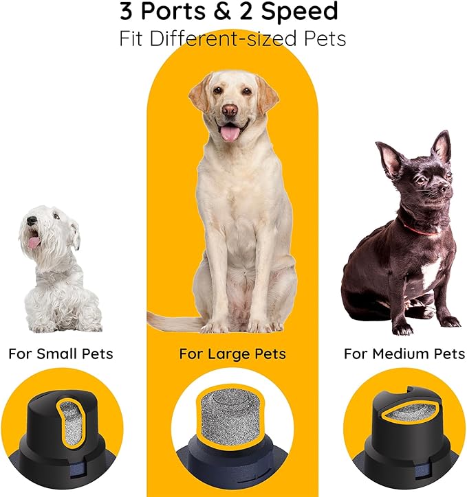 Bonve Pet Nail Grinder for Dogs - Electric Dog Nail Trimmers with 2 LED Lights Super Quiet, Coarse & Fine Wheels. Rechargeable, 2 Speeds for Small Large Dogs & Cats