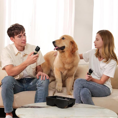 Dog Clippers for Grooming, Low Noise, Electric Quiet, Adjustable Clipper Comb, Rechargeable Cordless Dog Hair Clippers for Dogs Cats Pets, Black