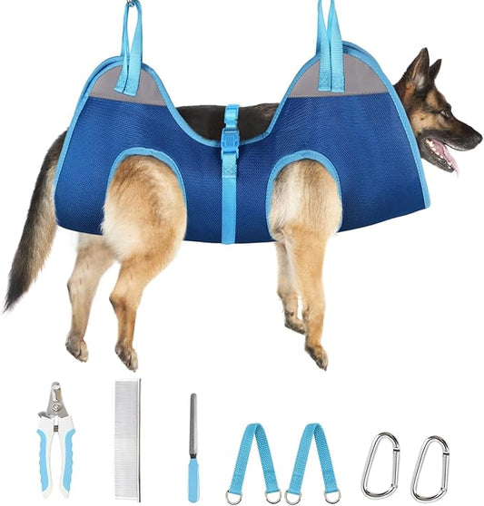Supet Dog Grooming Hammock, Helpful Hammock for Nail Trim, Restraint Sling for Nail Clipping, Cat Grooming Hammock for Dog Pet to Nail Trimming
