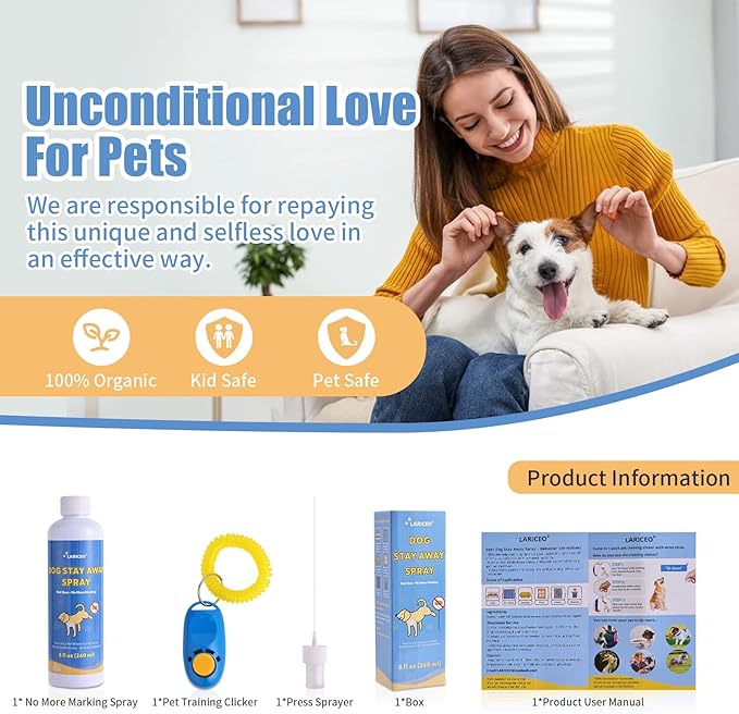 Training Spray for Dogs to Stop Peeing | Not Here Dog Spray | Pet No More Marking | Safe Dog Spray for Peeing Dog Stay Away, 8oz