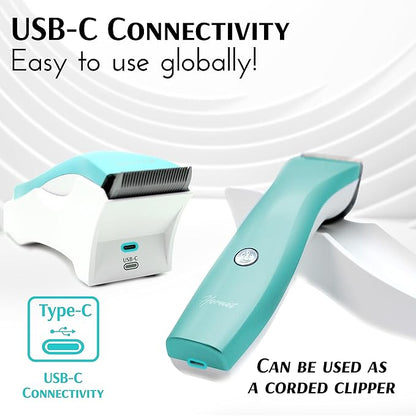 Hornet Teal 5-in-1 Cordless Clipper - Powerful and Versatile Dog Clippers for Grooming - Stylish Dog Clippers for Grooming - Perfect for Professional and Dog Grooming Clippers
