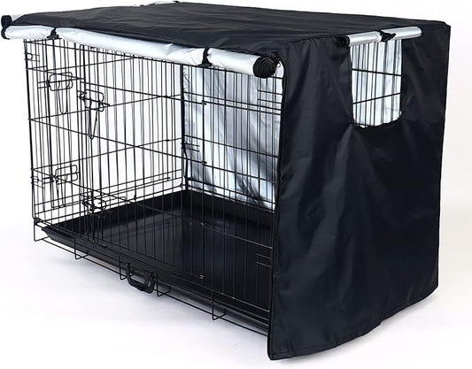 kefit Dog Crate Cover 48 inch, Kennel Cover for Dog Cage, Black