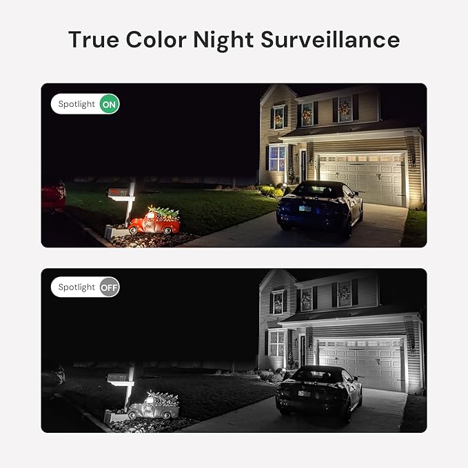 yeewise 2K Solar Security Cameras Wireless Outdoor, WiFi6 Solar Security Camera for Outside Wireless, Color Night Vision, 2.4/5GHz WiFi, IP66 Weatherproof, Compatible with Alexa, No Monthly Fees