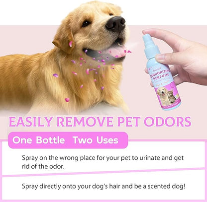 Potty Training & Deodorizing Perfume Spray - Dog Training & Behavior Aids | Stop Dog Marking, Puppy & Dog Pee and Poop Training Spray Kit (3.38 Fl Oz/100ml)