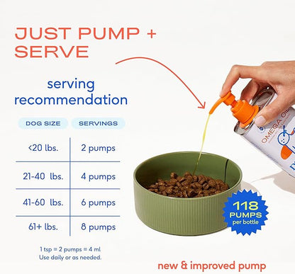 Native Pet Omega 3 Fish Oil for Dogs & Cats - Promotes Healthy Skin, Shiny Coat, & Strong Joints - Made with Wild Alaskan Salmon Oil for Dogs – Tasty, Fast-Absorbing Omega 3 6 9 Liquid Supplement- 8oz