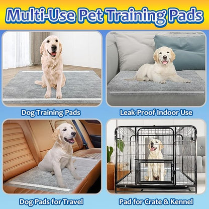 60 Count Charcoal Pee Pads for Dogs, 28"x34" Activated Charcoal Dog Pee Pads, Odorless Potty Pads, XL Disposable Puppy Pads Pet Training Pads