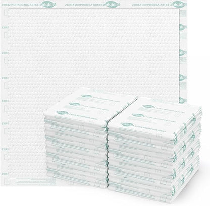Heavy Duty Underpads 40"X40" Super Sized Chucks Pads 180 Grams Disposable Bed Pads with Strength Cloth Backing Extra Absorption Pads for Incontinence (100X100CM, 20 Count, Discreet Packaging)