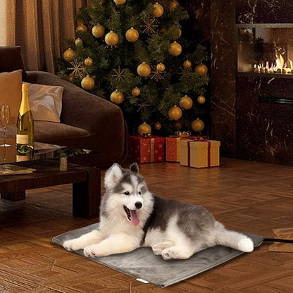 Toozey Pet Heating Pad, 6 Adjustable Temperature Dog Cat Heating Pad with Timer, Waterproof Heated Dog Bed for Dogs with Chew Resistant Cord, Indoor Heating Pad for Dogs Cats, Pet Heated Mat 28x20in