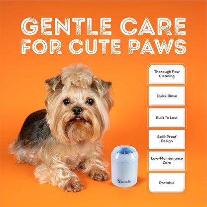 Pet Paw Cleaner & Scrubber For Dogs, Durable & Non-Slip Washer Cup For Small Dogs & Puppies With Silicone Bristle Brush, Non-Slip Cleanser, For Dirt And Mud Removal, Achieve Clean Paws & Feet Faster