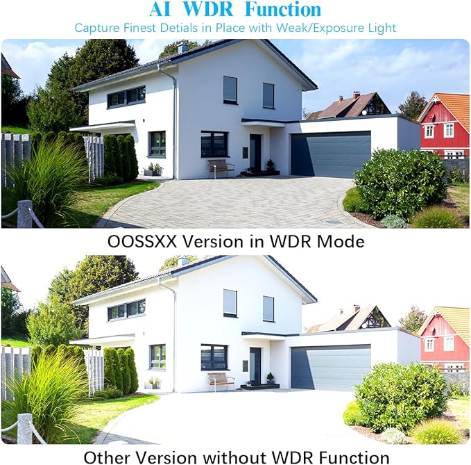 OOSSXX (4K/8.0 Megapixel & 130° Ultra Wide-Angle) 2-Way Audio PoE Outdoor Home Security Camera System Wired Outdoor Video Surveillance IP Cameras System