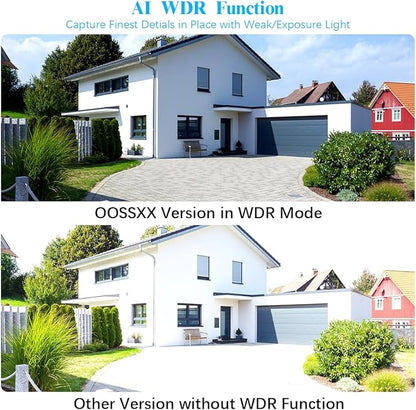 OOSSXX (4K/8.0 Megapixel & 130° Ultra Wide-Angle) 2-Way Audio PoE Outdoor Home Security Camera System Wired Outdoor Video Surveillance IP Cameras System
