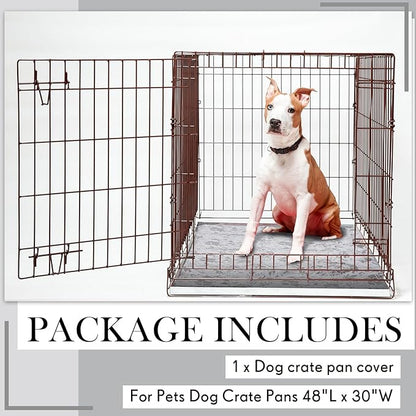 Dog Crate Pan Cover Dog Bed Cover Washable Dog Crate Liner for Pets Dog Crate Tray, Pan Cover Only, Fit for 42 x 28 Inch (Hemp Flower)
