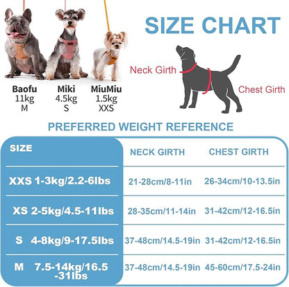 Puppytie No Pull Small Dog Harness with Multifunction Dog Leash,Lightweight Soft Adjustable No Choke Escape Proof Pet Harness Vest Pet Harness Vest,Ocean Blue,S