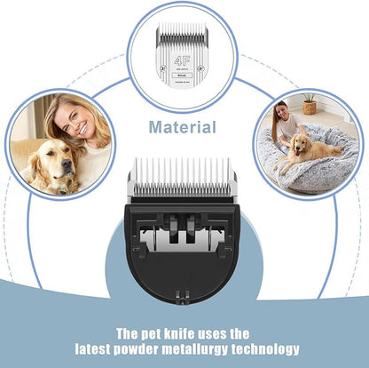 Detachable Pet Dog Grooming Clipper Ceramic Blade,Compatible with Whal Arco, Bravura, Chromado, Creativa, Figura & Motion - Pet, Dog & Horse Clippers,Size 4F Cut Length 3/8"(9mm)