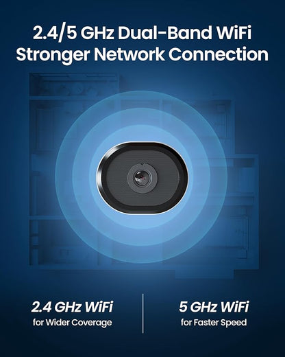 ZOSI 2 x C680 2K Window Security Camera with Full Color Night Vision, 3MP Indoor Plug-in WiFi Camera for Home Security, Human Vehicle Detection, 2.4/5GHz WiFi, 24/7 Recording, Easy Install