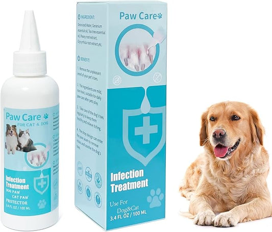 Itch Relief Dog Paw Cleaner, Dog Licking Paws Treatment, 3.4oz Dog Paw Cleaning Solution, Dog Foot Cleaner, No Rinse Pet Toes Drops Safe Cat Cleanser Care for Cleaning Grooming
