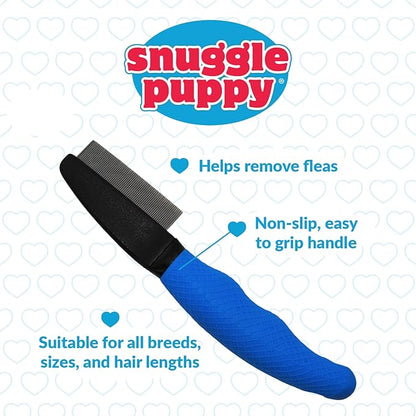 Snuggle Puppy Grooming - Flea Comb for Dogs - Helps Remove Fleas from Pets