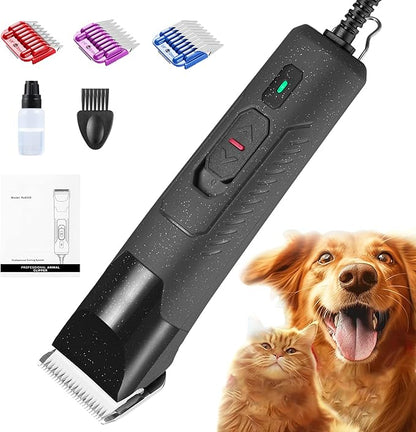 Dog Grooming Clippers, Professional Dog Clipper for Thick Coat Low Noise with Guard Combs Brush,2 Speeds Heavy Duty Design for Thick Heavy Coats,Dogs,Cats,Sheep Animal Haircut