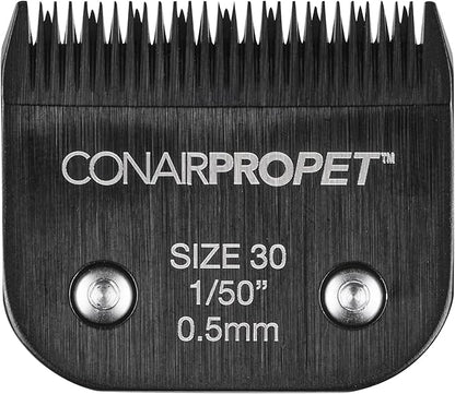 CONAIRPRO dog & cat Steel Replacement Blade (0.5mm, Size 30, 1/50" Blade Finish) - for CONAIRPRO Dog Clippers, Durable Carbon Steel Cutter, Fits all Detachable Clippers