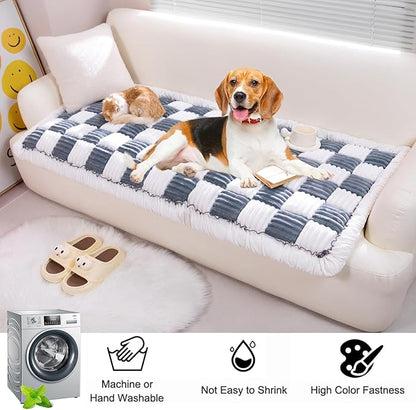 Pet Couch Cover, Couch Cover for Dogs Washable,Durable Pet Couch Covers for Sofa,Pet Friendly Sofa Protector, Large Dog Furniture Shield, Easy Clean Dog Couch Cover(27.6X59In,Gray)