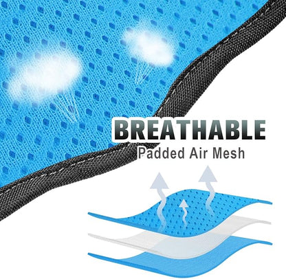 BARKBAY No Pull Dog Harness Large Reflective Dog Harness with Front Clip and Easy Control Handle for Walking Training Running with ID tag Pocket(Blue/Black,XS)