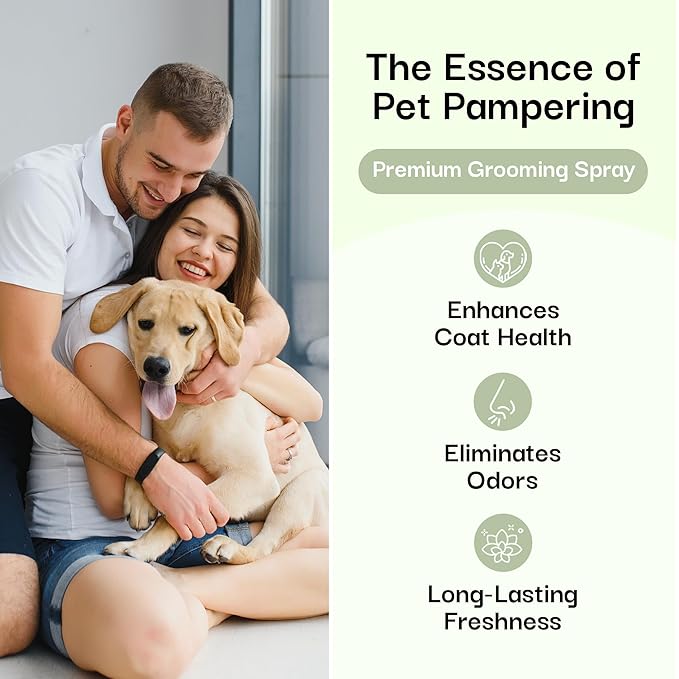 605Products Premium Dog Cologne & Odor Eliminator - Long Lasting Puppy Perfume, Deodorant & Grooming Spray with Essential Oils, (2oz) 3-Pack Combo Set