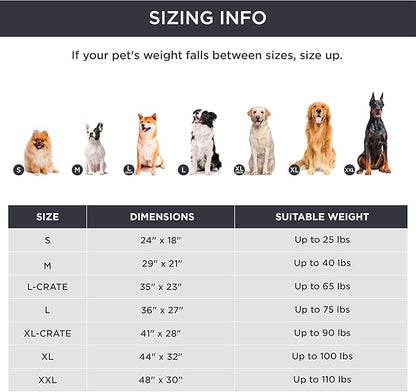Bedsure Washable Dog Crate Bed for Large Dogs, Reversible Foam Floor Dog Mat, Lightweight Travel Flat Pet Beds for Indoor & Outdoor Dogs (35" x 23", Brown)
