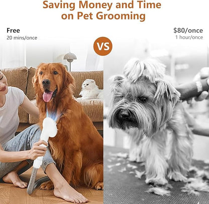 Pet Grooming Vacuum,Pet Grooming Kit & Vacuum Suction 99% Pet Hair,Dog Vacuum for Shedding Grooming,Pet Grooming Vacuum for Dogs&Cats,5 in-1 Pet Grooming Kit,Dog Hair Remover