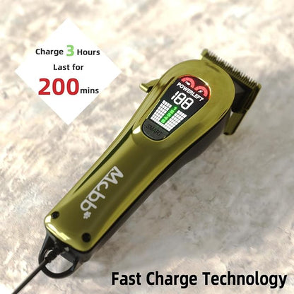 Dog Clippers - 5-Mode Heavy-Duty Grooming Kit With LED Display, Rechargeable, Auxiliary Light, Low Noise, Cordless Pet Tool