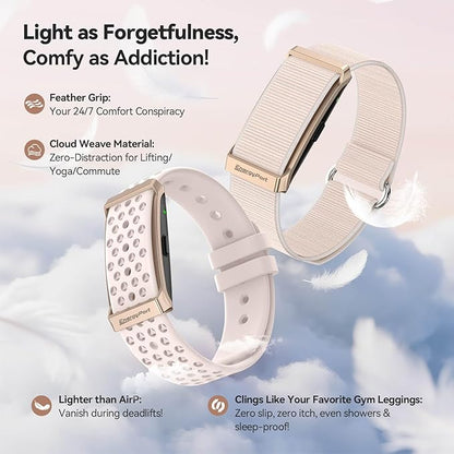 Smart Bracelet with Blood Oxygen/Blood Pressure Monitor, 60-Day Battery Health Fitness Tracker with 2 Bands,Lifetime Membership,Activity Tracking Heart Rate Sleep Monitor for Android iOS